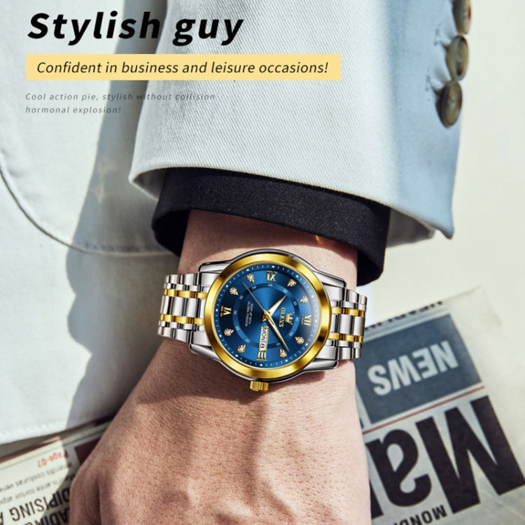 OLEVS 5513 Montre à Quartz Lumineuse Étanche pour Homme d'Affaires