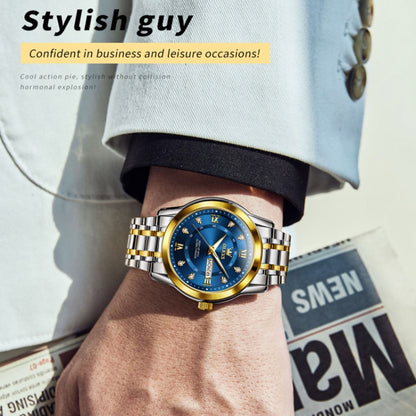 OLEVS 5513 Montre à Quartz Lumineuse Étanche pour Homme d'Affaires