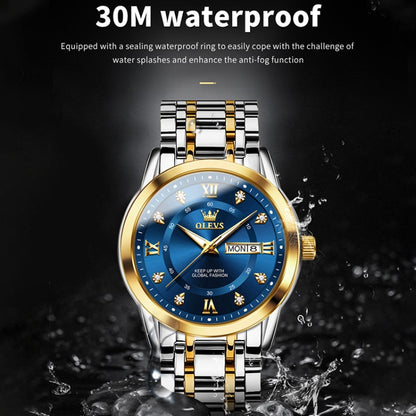 OLEVS 5513 Montre à Quartz Lumineuse Étanche pour Homme d'Affaires