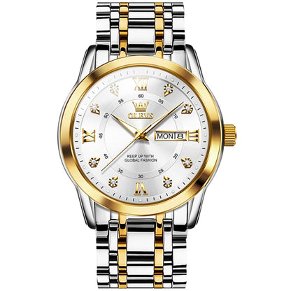 OLEVS 5513 Montre à Quartz Lumineuse Étanche pour Homme d'Affaires