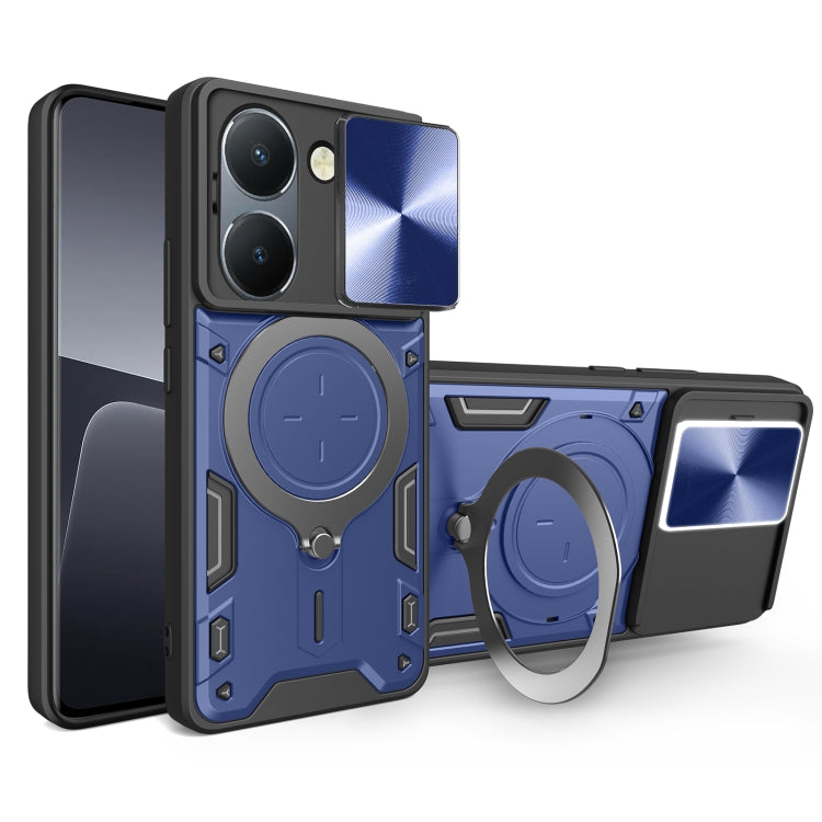 CD Texture Sliding Camshield Magnetic Holder Phone Case, For vivo V30e 5G Global, For vivo Y300 Pro, For vivo iQOO Z9s 5G, For vivo Y28 4G, For vivo Y03 / Y18 / Y18e 4G, For vivo V29e / Y200 5G, For vivo Y36 4G / 5G, For vivo S16 / S16 Pro / V27 5G    ...