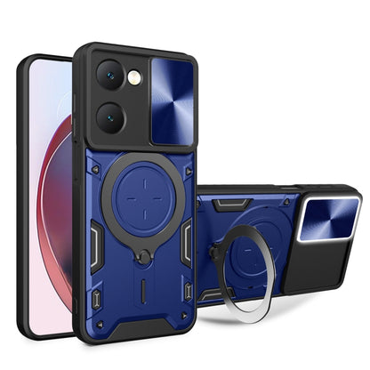 CD Texture Sliding Camshield Magnetic Holder Phone Case