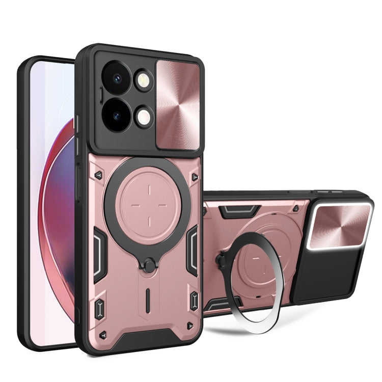 CD Texture Sliding Camshield Magnetic Holder Phone Case