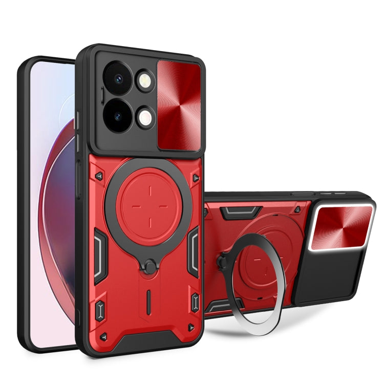 CD Texture Sliding Camshield Magnetic Holder Phone Case, For vivo V30e 5G Global, For vivo Y300 Pro, For vivo iQOO Z9s 5G, For vivo Y28 4G, For vivo Y03 / Y18 / Y18e 4G, For vivo V29e / Y200 5G, For vivo Y36 4G / 5G, For vivo S16 / S16 Pro / V27 5G    ...