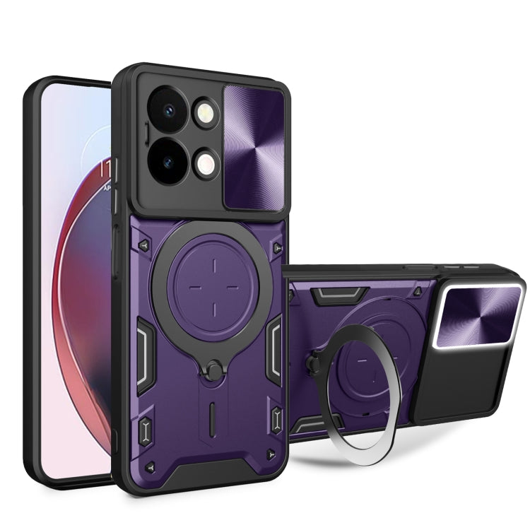 CD Texture Sliding Camshield Magnetic Holder Phone Case, For vivo V30e 5G Global, For vivo Y300 Pro, For vivo iQOO Z9s 5G, For vivo Y28 4G, For vivo Y03 / Y18 / Y18e 4G, For vivo V29e / Y200 5G, For vivo Y36 4G / 5G, For vivo S16 / S16 Pro / V27 5G    ...