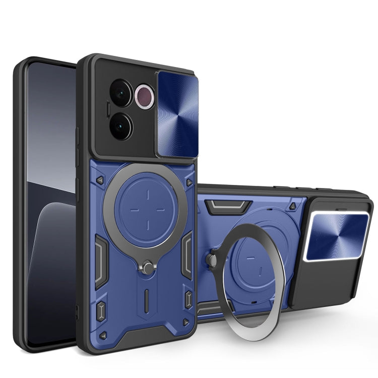 CD Texture Sliding Camshield Magnetic Holder Phone Case, For vivo V30e 5G Global, For vivo Y300 Pro, For vivo iQOO Z9s 5G, For vivo Y28 4G, For vivo Y03 / Y18 / Y18e 4G, For vivo V29e / Y200 5G, For vivo Y36 4G / 5G, For vivo S16 / S16 Pro / V27 5G    ...