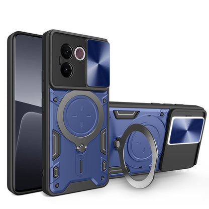 CD Texture Sliding Camshield Magnetic Holder Phone Case, For vivo V30e 5G Global, For vivo Y300 Pro, For vivo iQOO Z9s 5G, For vivo Y28 4G, For vivo Y03 / Y18 / Y18e 4G, For vivo V29e / Y200 5G, For vivo Y36 4G / 5G, For vivo S16 / S16 Pro / V27 5G    ...