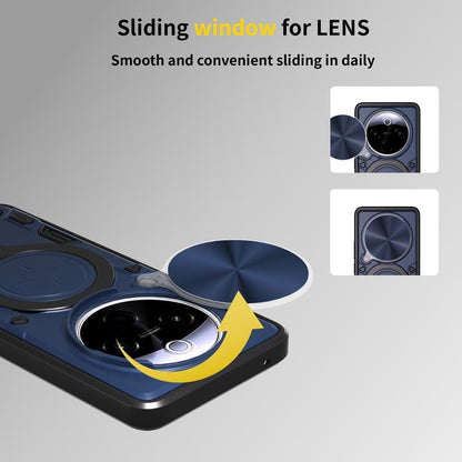 CD Texture Sliding Camshield Magnetic Holder Phone Case