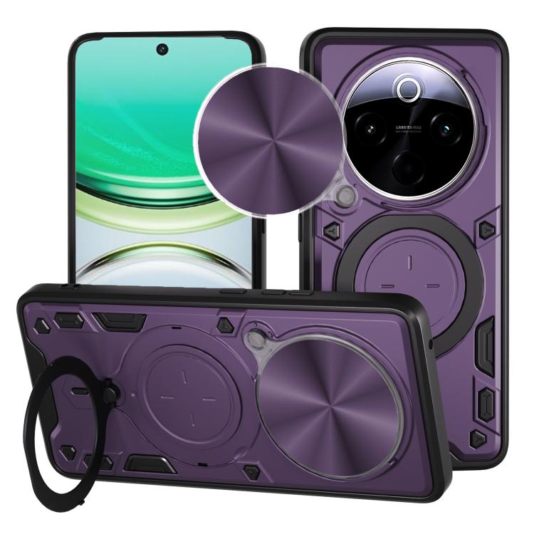 CD Texture Sliding Camshield Magnetic Holder Phone Case