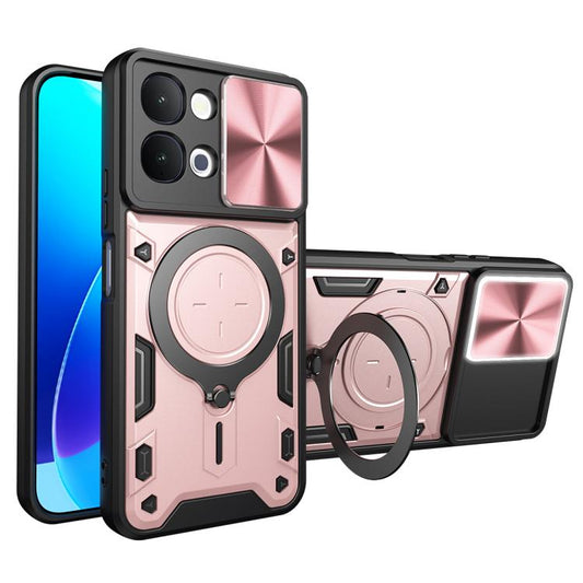 CD Texture Sliding Camshield Magnetic Holder Phone Case, For vivo Y500i 5G, For vivo V60 Lite 4G / 5G, For vivo Y400 5G Global, For vivo V60 5G, For vivo S20 Pro / T4 Ultra 5G, For vivo Y400 Pro 5G India, For vivo iQOO Z10 Turbo / Y300 GT              ...