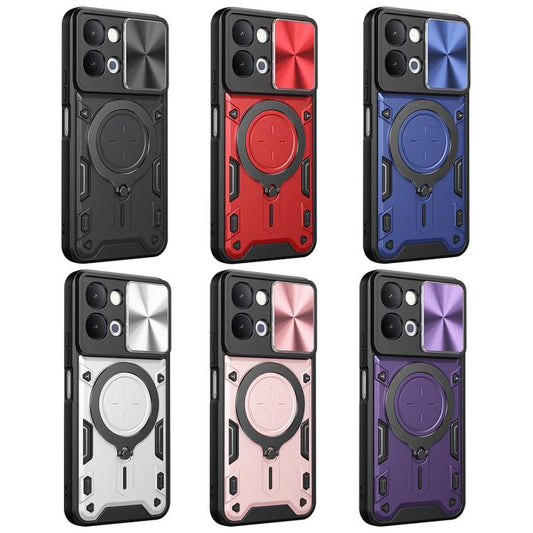 CD Texture Sliding Camshield Magnetic Holder Phone Case, For vivo Y500i 5G, For vivo V60 Lite 4G / 5G, For vivo Y400 5G Global, For vivo V60 5G, For vivo S20 Pro / T4 Ultra 5G, For vivo Y400 Pro 5G India, For vivo iQOO Z10 Turbo / Y300 GT              ...