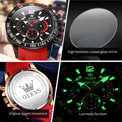 OLEVS 9936 Montre à quartz multifonctionnelle sport étanche pour homme
