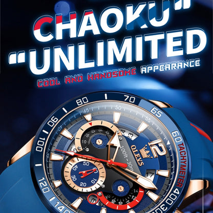 OLEVS 9936 Montre à quartz multifonctionnelle sport étanche pour homme