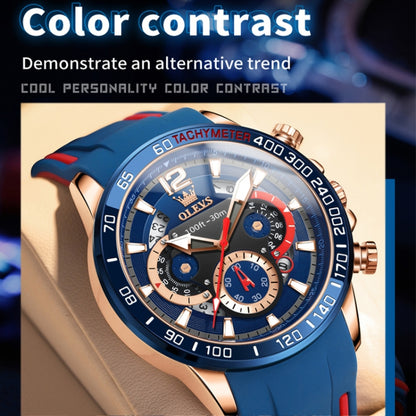 OLEVS 9936 Montre à quartz multifonctionnelle sport étanche pour homme