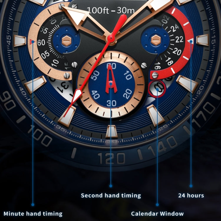 OLEVS 9936 Montre à quartz multifonctionnelle sport étanche pour homme