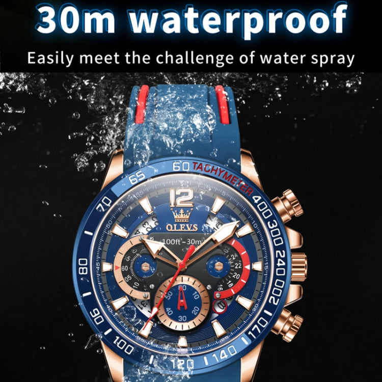 OLEVS 9936 Montre à quartz multifonctionnelle sport étanche pour homme