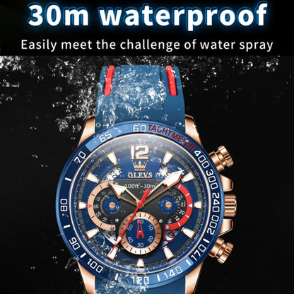 OLEVS 9936 Montre à quartz multifonctionnelle sport étanche pour homme