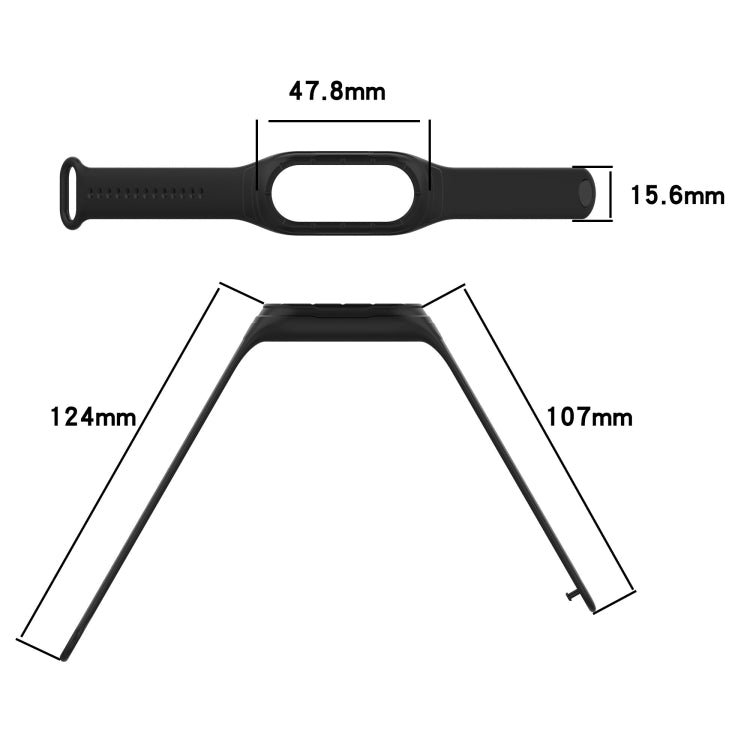 Integrated Silicone Replacement Watch Band, For Xiaomi Mi Band 8