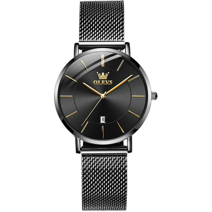 Montre à quartz OLEVS 5869 pour femme, étanche, avec bracelet en acier, style business
