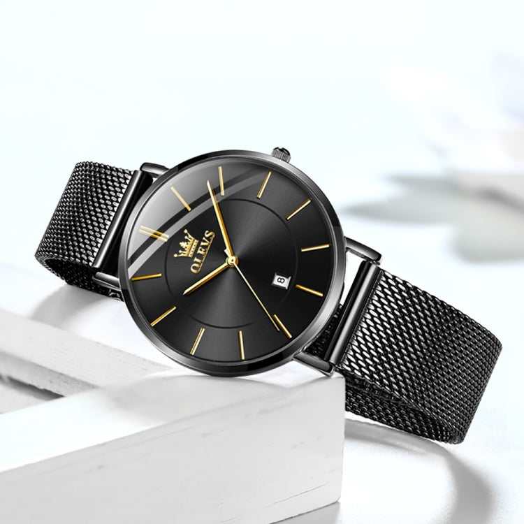 Montre à quartz OLEVS 5869 pour femme, étanche, avec bracelet en acier, style business