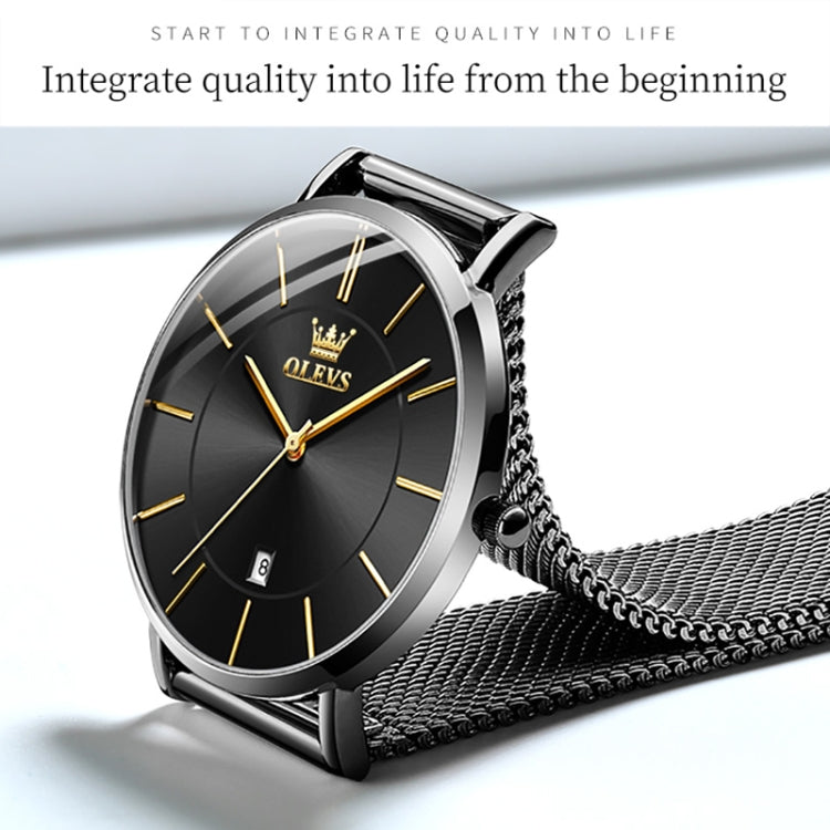 Montre à quartz OLEVS 5869 pour femme, étanche, avec bracelet en acier, style business
