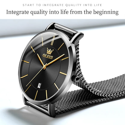 Montre à quartz OLEVS 5869 pour femme, étanche, avec bracelet en acier, style business