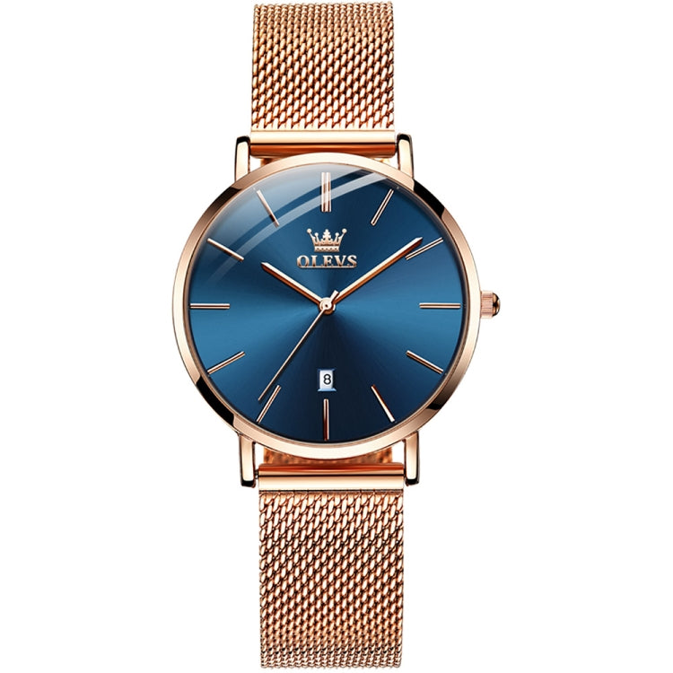 Montre à quartz OLEVS 5869 pour femme, étanche, avec bracelet en acier, style business