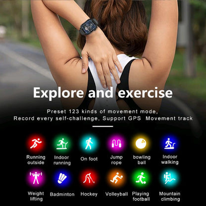 G96 1.85 inch HD Square Screen Rugged Smart Watch Support Bluetooth Calling/Heart Rate Monitoring/Blood Oxygen Monitoring, G96
