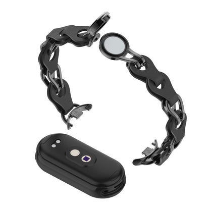Hollow Leather Chain Magnetic Buckle Watch Band, For Xiaomi Smart Band 11 / 10 / 9 / 8