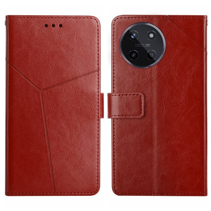 HT01 Y-shaped Pattern Flip Leather Phone Case, For Realme 12 Pro/12 Pro+ Global, For Realme C67 4G, For Realme 11 5G Global, For Realme C53, For Realme 11 4G Global, For Realme C65 4G