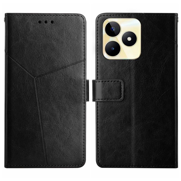 HT01 Y-shaped Pattern Flip Leather Phone Case, For Realme 12 Pro/12 Pro+ Global, For Realme C67 4G, For Realme 11 5G Global, For Realme C53, For Realme 11 4G Global, For Realme C65 4G