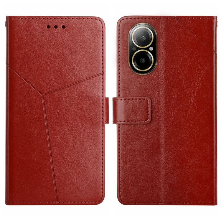 HT01 Y-shaped Pattern Flip Leather Phone Case, For Realme 12 Pro/12 Pro+ Global, For Realme C67 4G, For Realme 11 5G Global, For Realme C53, For Realme 11 4G Global, For Realme C65 4G