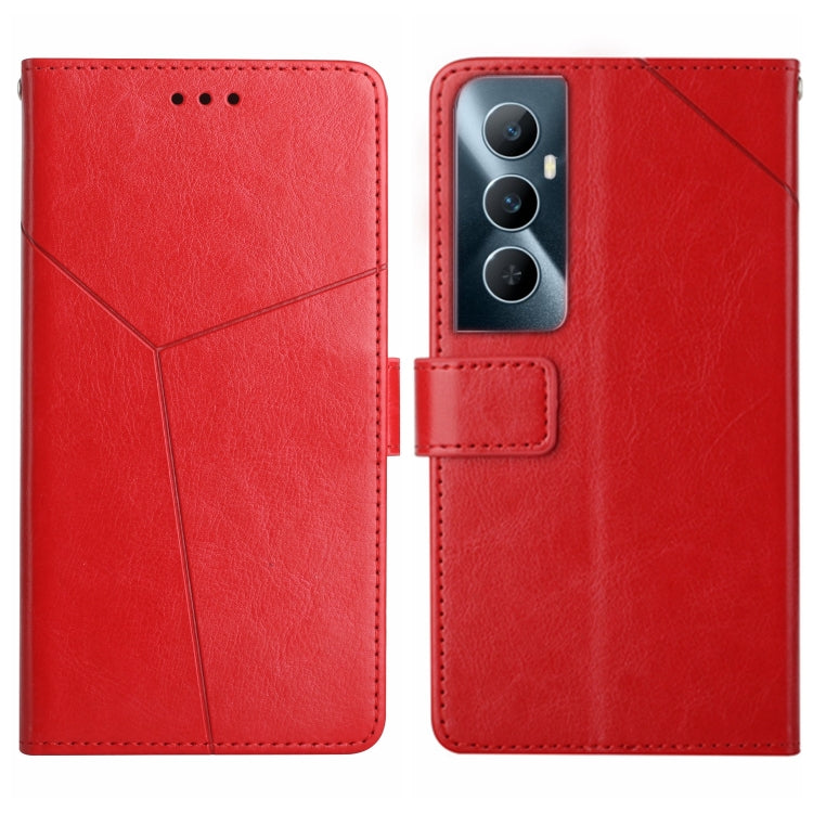 HT01 Y-shaped Pattern Flip Leather Phone Case, For Realme 12 Pro/12 Pro+ Global, For Realme C67 4G, For Realme 11 5G Global, For Realme C53, For Realme 11 4G Global, For Realme C65 4G