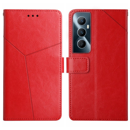 HT01 Y-shaped Pattern Flip Leather Phone Case, For Realme 12 Pro/12 Pro+ Global, For Realme C67 4G, For Realme 11 5G Global, For Realme C53, For Realme 11 4G Global, For Realme C65 4G