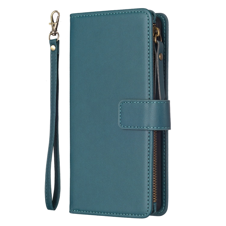 9 Card Slots Zipper Wallet Leather Flip Phone Case, For Google Pixel 8 Pro, For Google Pixel 8, For Google Pixel 7a, For Google Pixel 7 Pro, For Google Pixel 7