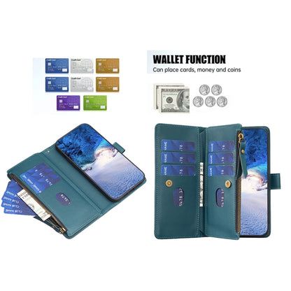 9 Card Slots Zipper Wallet Leather Flip Phone Case, For Google Pixel 8 Pro, For Google Pixel 8, For Google Pixel 7a, For Google Pixel 7 Pro, For Google Pixel 7