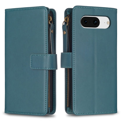 9 Card Slots Zipper Wallet Leather Flip Phone Case, For Google Pixel 8 Pro, For Google Pixel 8, For Google Pixel 7a, For Google Pixel 7 Pro, For Google Pixel 7