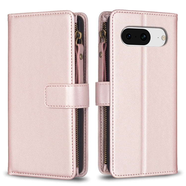 9 Card Slots Zipper Wallet Leather Flip Phone Case, For Google Pixel 8 Pro, For Google Pixel 8, For Google Pixel 7a, For Google Pixel 7 Pro, For Google Pixel 7