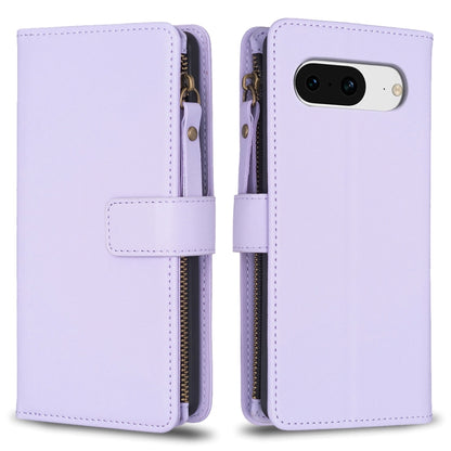 9 Card Slots Zipper Wallet Leather Flip Phone Case, For Google Pixel 8 Pro, For Google Pixel 8, For Google Pixel 7a, For Google Pixel 7 Pro, For Google Pixel 7