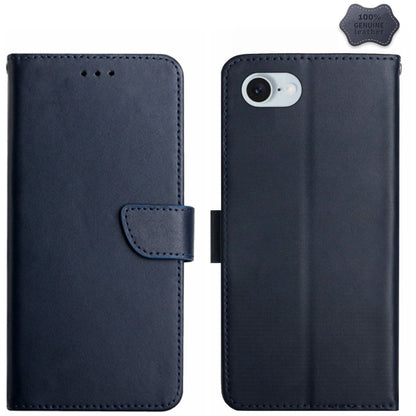 Genuine Leather Fingerprint-proof Flip Phone Case, For iPhone 17e / 16e, For iPhone 16 Pro Max, For iPhone 16 Pro, For iPhone 16 Plus, For iPhone 16, For iPhone 15 Pro Max, For iPhone 15 Pro, For iPhone 15 Plus, For iPhone 15