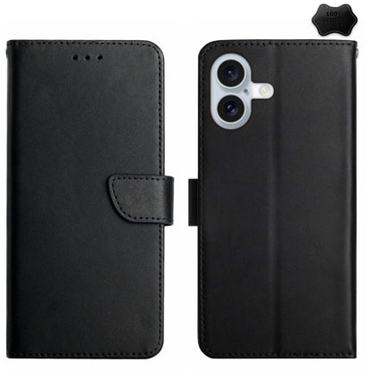 Genuine Leather Fingerprint-proof Flip Phone Case, For iPhone 17e / 16e, For iPhone 16 Pro Max, For iPhone 16 Pro, For iPhone 16 Plus, For iPhone 16, For iPhone 15 Pro Max, For iPhone 15 Pro, For iPhone 15 Plus, For iPhone 15