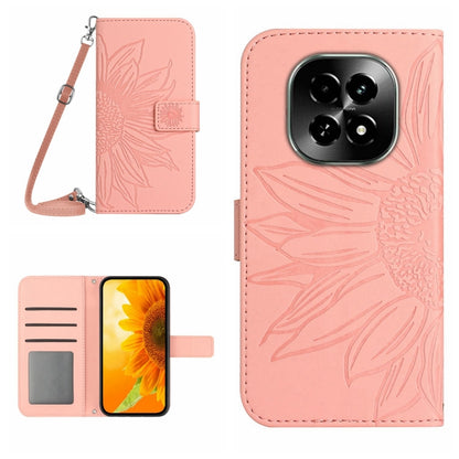 Skin Feel Sun Flower Embossed Flip Leather Phone Case with Lanyard, For Realme 14 5G Global / P3 5G Global, For Realme P3 Pro 5G Global, For Realme 14 Pro+ 5G, For Realme C75 4G, For Realme 13+ 5G Global, For Realme 13 Pro 5G / 13 Pro+ 5G              ...