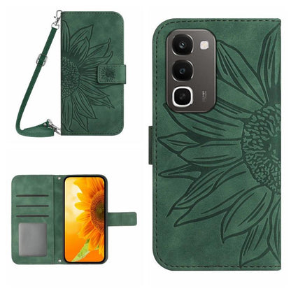 Skin Feel Sun Flower Embossed Flip Leather Phone Case with Lanyard, For Realme C100 4G, For Realme C83 5G, For Realme 16 Pro+ 5G, For Realme C85 5G, For Realme C85 Pro 4G, For Realme 15T 5G, For Realme 15 5G Global / 15 Pro 5G Global, For Realme C71 4G...