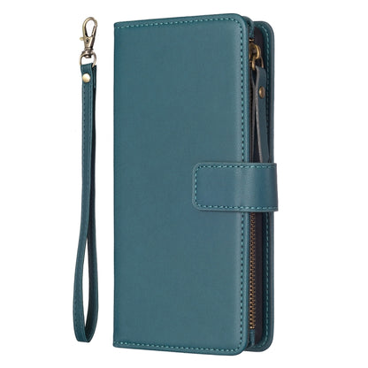 9 Card Slots Zipper Wallet Leather Flip Phone Case, For Realme C55, For Realme C53