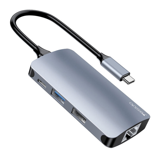 Yesido HB15 Adaptateur HUB pour station d'accueil multifonctionnelle 6-en-1 avec ports USB-C / Type-C, HB15