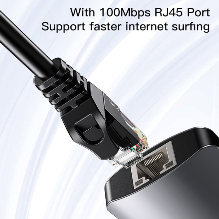 Yesido HB15 6 in 1 USB-C / Type-C Ports Multifunctional Docking Station HUB Adapter, HB15