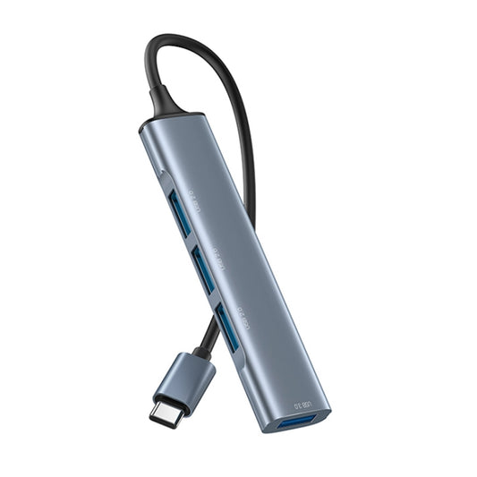 Yesido HB17 Adaptateur de HUB de station d'accueil multifonctionnelle 4 en 1 USB-C / Type-C, HB17