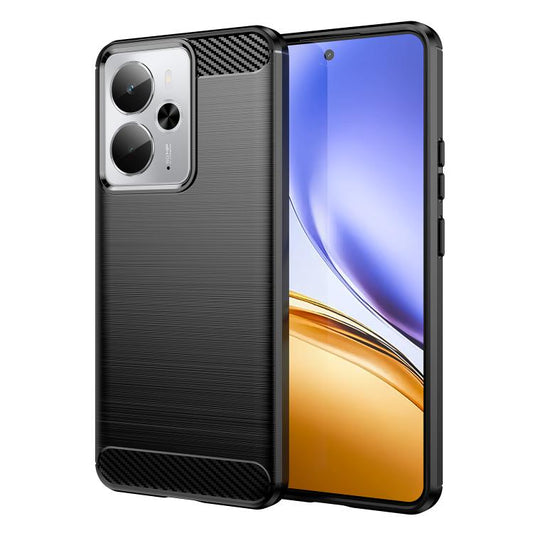Brushed Texture Carbon Fiber TPU Phone Case, For Realme 14T 5G, For Realme 14 5G, For Realme P3 5G, For Realme Neo7x 5G, For Realme P3 Pro, For Realme 14 Pro+, For Realme GT7 Pro Racing, For Realme 12 5G, For Realme 12+ 5G, For Realme V50s