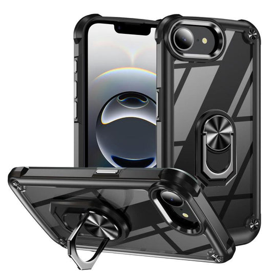 TPU + PC Lens Protection Phone Case with Ring Holder, For iPhone 17e / 16e, For iPhone 17 Pro Max, For iPhone 17, For iPhone Air, For iPhone 16 Pro Max, For iPhone 16 Pro, For iPhone 16 Plus, For iPhone 16, For iPhone 15 Pro Max, For iPhone 15 Pro     ...