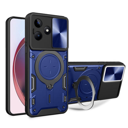 CD Texture Sliding Camshield Magnetic Holder Phone Case, For Realme P4 Power 5G, For Realme 16 Pro / 16 Pro+ 5G, For Realme 15x 5G, For Realme P3 5G / 14 5G Global, For Realme P3 Ultra 5G India, For Realme 14 Pro+ 5G, For Realme C75 4G / 14x 5G Global ...